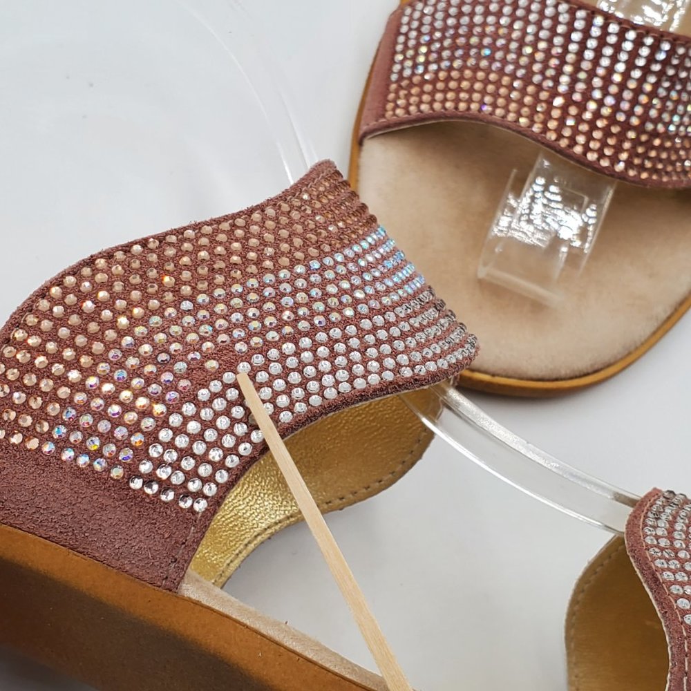 Onex Rhinestone Block Heel Sandals - Picture 15 of 16
